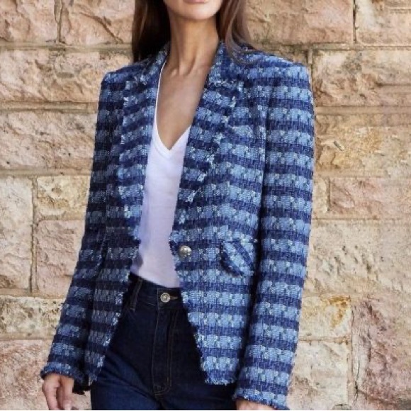 Veronica Beard Cutaway Tweed Dickey Blazer - Picture 9 of 12